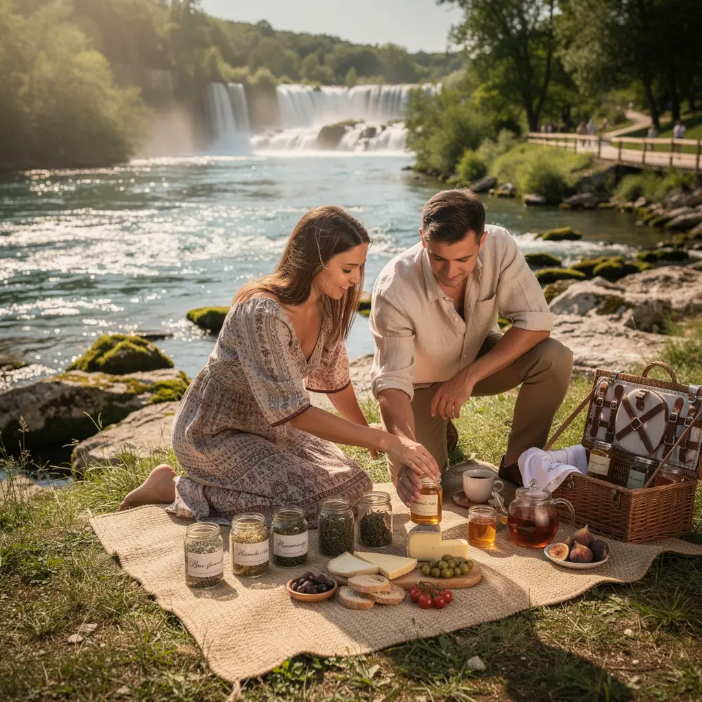 Zeleni čaj posut svježim limunovim kriškama na drvenom stolu