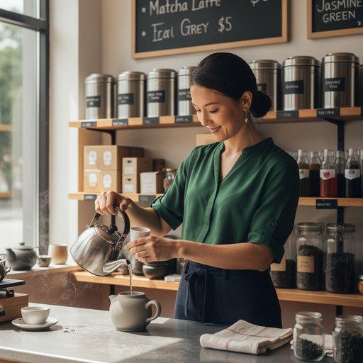 Čajna šalice sa svježim biljem i cvjetovima, spremne za posluživanje.